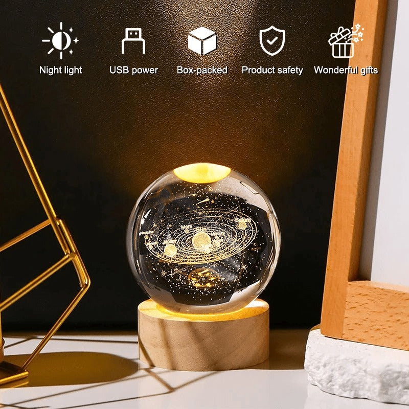 GIRLIFY™-Night Light Galaxy Crystal Ball Lamp